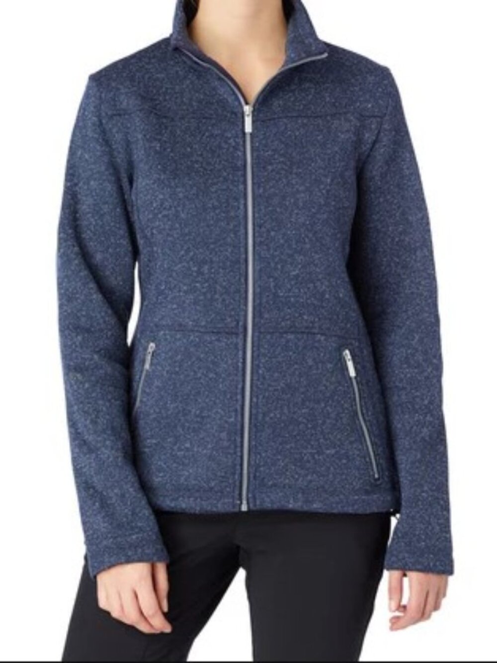 Women's MCKINLEY Rubin II Full Zip Fleece Jacket, Size SP, Navy Blue Melange